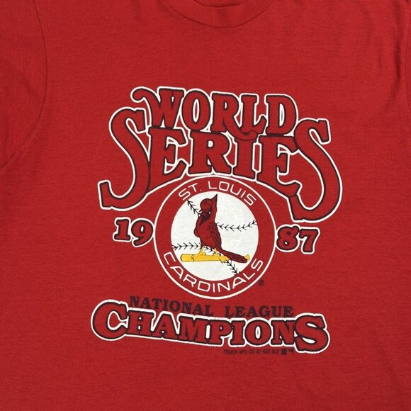 Vintage 80’s St Louis Cardinals World Series T Shirt - Picture 2 of 3